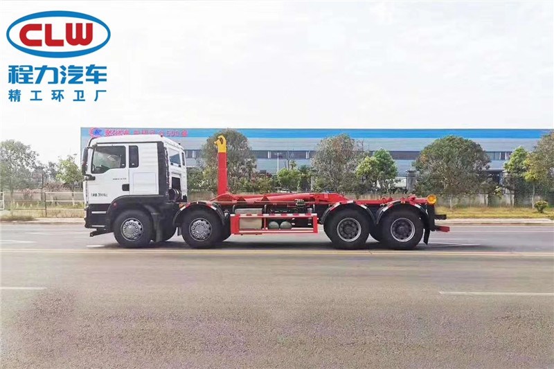 國(guó)六重汽前四后八30噸勾臂垃圾車